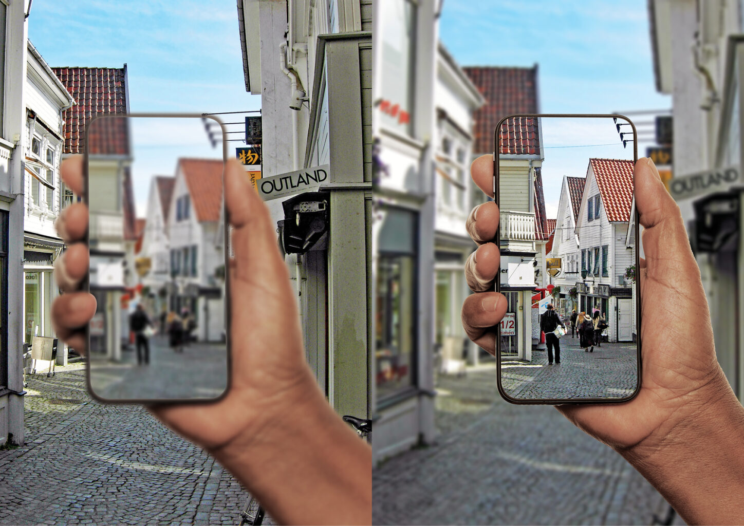 Illustration av hur monofokala linser fungerar. 